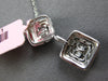 1.41CT DIAMOND 18KT WHITE GOLD ROUND & BAGUETTE SQUARE CLUSTER FLOATING PENDANT