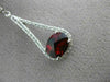 ESTATE LARGE 2.39CT DIAMOND & AAA GARNET 14KT WHITE GOLD 3D TRIANGULAR PENDANT