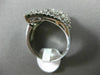 ESTATE LARGE 1.20CT DIAMOND 14K WHITE GOLD 3D OPEN MULTI FLOWER CRISS CROSS RING