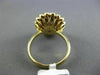 ESTATE .75CT ROUND DIAMOND 14KT YELLOW GOLD 3D FLOWER MILGRAIN FILIGREE RING