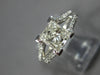 LARGE 1.53CT DIAMOND 14KT WHITE GOLD 3D PRINCESS & ROUND ENGAGEMENT RING #27859