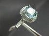 ESTATE LARGE 3.25CT DIAMOND & AAA AQUAMARINE 14KT WHITE GOLD 3D ENGAGEMENT RING