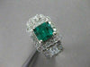 ESTATE 2.64CTW DIAMOND EMERALD 14KT GOLD FILIGREE COCKTAIL ENGAGEMENT RING #2461
