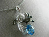 ESTATE 1.56CT DIAMOND & AAA MULTI COLOR GEM 14KT WHITE & BLACK GOLD 3D PENDANT