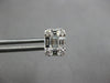 .97CT DIAMOND 18KT WHITE GOLD 3D ROUND & BAGUETTE INVISIBLE SQUARE STUD EARRINGS