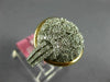 ESTATE EXTRA LARGE .46CT DIAMOND 18K WHITE & ROSE GOLD 3D DOME SHAPE FLOWER RING