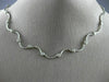 ANTIQUE .88CT DIAMOND 14KT WHITE GOLD BEZEL BY THE YARD STATION NECKLACE #15033