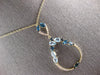 2.05CT DIAMOND & AAA BLUE TOPAZ 14KT 2 TONE GOLD TEAR DROP BY THE YARD NECKLACE