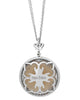 16.66CT MOCHA DIAMOND & AAA CHALCEDONY 18KT WHITE GOLD CIRCULAR FLOATING PENDANT