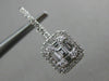 ESTATE LARGE .86CT DIAMOND 18KT WHITE GOLD 3D CLASSIC LEVERBACK HANGING EARRINGS