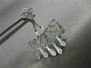 ESTATE LARGE .23CT DIAMOND 14KT WHITE GOLD BUTTERFLY CHANDELIER HANGING EARRINGS