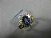 ESTATE 1.33CT DIAMOND & AAA PEAR TANZANITE 14K YELLOW GOLD 3D COCKTAIL RING 9787