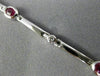 ESTATE 1.71CT DIAMOND & AAA RUBY 14KT WHITE GOLD 3D ETOILE BEZEL TENNIS BRACELET