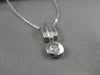 ESTATE .20CTW ROUND DIAMOND SOLITARE 14KT WHITE GOLD HANGING PENDANT F VS #2890