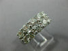 LARGE 2.30CT ROUND DIAMOND 14K WHITE GOLD 3D DOUBLE ROW WEDDING ANNIVERSARY RING