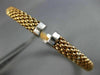 ESTATE .24CT DIAMOND 14K ROSE GOLD 3D RECTANGULAR WOVEN FLEXIBLE BANGLE BRACELET