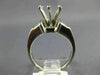 ESTATE .35CT DIAMOND PLATINUM ROUND & BAGUETTE SEMI MOUNT ENGAGEMENT RING #22410