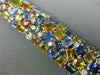 ESTATE MASSIVE 68.77CT DIAMOND & MULTI COLOR SAPPHIRE 18K WHITE GOLD 3D BRACELET