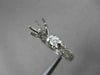 ESTATE WIDE .75CT DIAMOND 14KT WHITE GOLD PAVE SEMI MOUNT ENGAGEMENT RING #14998