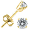 .60CT DIAMOND 14KT YELLOW GOLD 3D CLASSIC ROUND SOLITAIRE 4 PRONG STUD EARRINGS