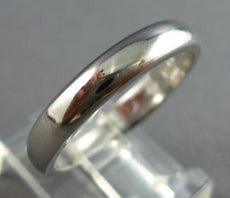 14K WHITE GOLD 3D CLASSIC SOLID 3.5MM SHINY MENS WEDDING ANNIVERSARY RING #27597