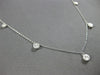 ESTATE .58CT DIAMOND 18KT WHITE GOLD 3D MULTI FLOWER BY THE YARD LOVE NECKLACE