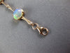 5.12CT DIAMOND & AAA OPAL 14KT ROSE GOLD OVAL & ROUND BAMBOO TENNIS BRACELET