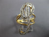 ESTATE LARGE .25CT DIAMOND 14KT WHITE & YELLOW GOLD P INITIAL DOUBLE PLATE RING
