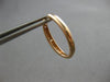 ESTATE .13CT DIAMOND 18KT ROSE GOLD 3D ROUND ETOILE OVAL HOOP HANGING EARRINGS