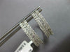 ESTATE LARGE 1.94CT DIAMOND 14KT WHITE GOLD 3 ROW FILGREE HOOP HANGING EARRINGS