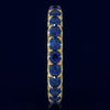 2.53CT AAA SAPPHIRE 14KT YELLOW GOLD CLASSIC SHARED PRONG ETERNITY FUN LOVE RING