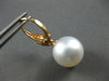 ESTATE LARGE .45CT DIAMOND & AAA SOUTH SEA PEARL 18KT ROSE GOLD HANGING EARRINGS