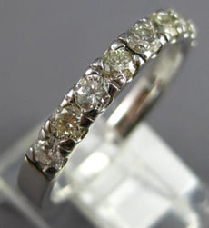 .77CT DIAMOND 14KT WHITE GOLD 3D 4 PRONG SEMI ETERNITY WEDDING ANNIVERSARY RING