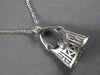 ESTATE .27CT DIAMOND 14KT WHITE GOLD LADIES PURSE FILIGREE FUN FLOATING PENDANT