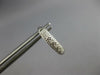 ESTATE .15CT DIAMOND 14KT WHITE GOLD 3D CLASSIC PAVE HUGGIE HANGING EARRINGS
