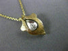 ESTATE .02CT DIAMOND 14KT WHITE & YELLOW GOLD 3D TEAR DROP ANCHOR PENDANT #22166