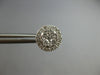 ESTATE .70CT DIAMOND 14KT WHITE GOLD 3D CLASSIC ROUND CLUSTER HALO STUD EARRINGS