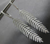 ESTATE LARGE 1.28CT DIAMOND 18KT WHITE GOLD 3D MULTI LEAF FUN HANGING EARRINGS
