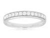 .28CT DIAMOND 14KT WHITE GOLD 3D CLASSIC ROUND CHANNEL FILIGREE ANNIVERSARY RING