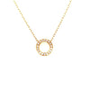 ESTATE .18CT DIAMAOND 18KT YELLOW GOLD CLASSIC CIRCLE OF LIFE FUN LOVE NECKLACE