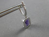 2.75CT DIAMOND & AAA AMETHYST 14KT WHITE GOLD 3D HALO LEVERBACK HANGING EARRINGS