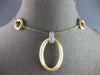 .30CT DIAMOND 14KT 2 TONE GOLD 3D OPEN OVAL LOVE KNOT BY THE YARD LOVE NECKLACE