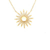 ESTATE .18CT DIAMOND 18KT YELLOW GOLD 3D CLASSIC STAR SUNBURST FUN LOVE NECKLACE