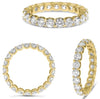 2.0CT DIAMOND 14KT YELLOW GOLD 3D ROUND ETERNITY WEDDING BAND ANNIVERSARY RING