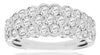 ESTATE 1.33CT DIAMOND 14KT WHITE GOLD CLASSIC ROUND INVISIBLE FLOWER LOVE RING