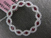 .89CT DIAMOND & AAA RUBY 14K WHITE GOLD CIRCLE OF LIFE INFINITY FLOATING PENDANT