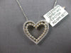 ESTATE LARGE .91CT DIAMOND 18KT 2 TONE GOLD DOUBLE HEART LOVE FLOATING PENDANT