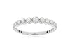 ESTATE .33CT DIAMOND 14KT WHITE GOLD ROUND GRADUATING 11 STONE BEADED FUN RING