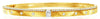ESTATE .67CT DIAMOND 14KT YELLOW GOLD ROUND & BAGUETTE FUN CUFF BANGLE BRACELET