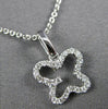 ESTATE .13CT DIAMOND 14KT WHITE GOLD 3D CLASSIC BUTTERFLY LOVE FLOATING PENDANT